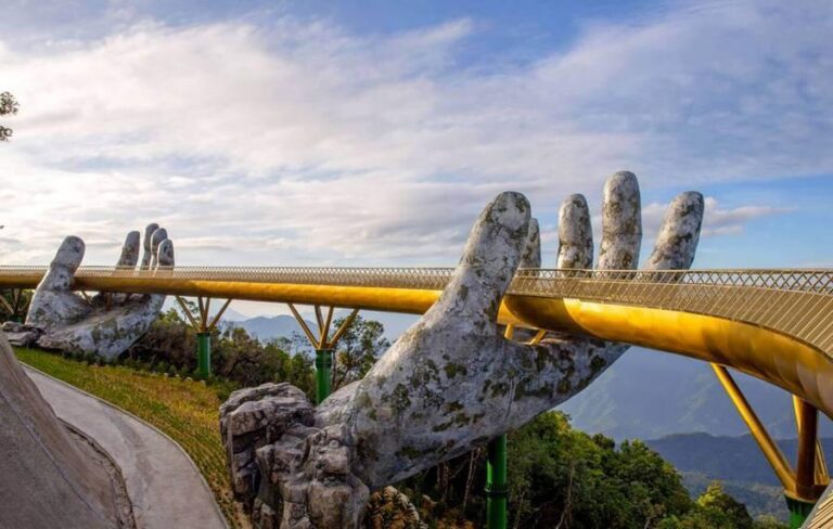 The great bridge known as the hands of God in Vietnam